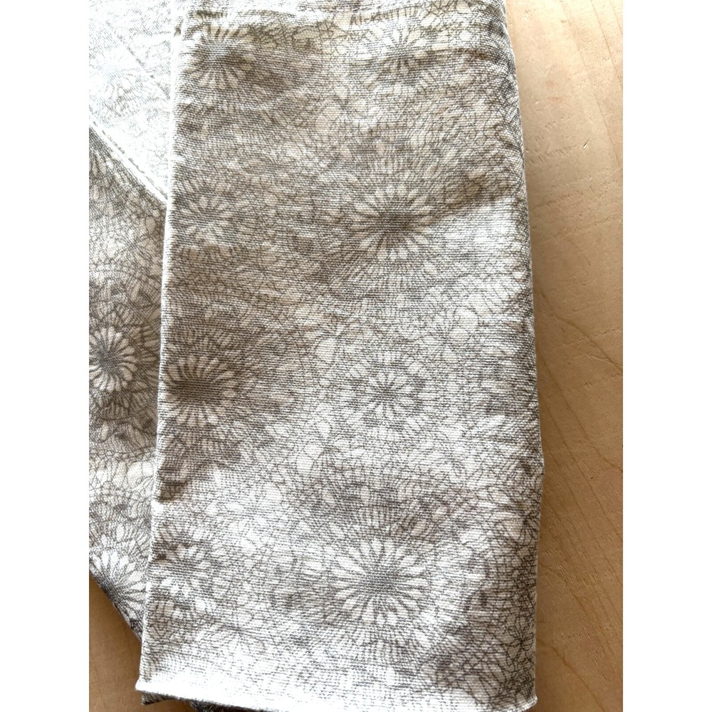 Vintage Calvin Klein Napkin LOT of 4 Silver Gray Geometric Cotton 19" x 20"
